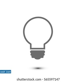 Light bulb vector icon, vector best flat icon, EPS 10