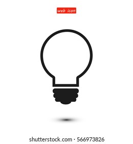Light bulb vector icon, vector best flat icon, EPS 10
