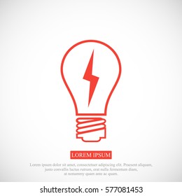 light bulb vector icon, vector best flat icon EPS 10