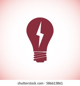 light bulb vector icon, vector best flat icon EPS 10