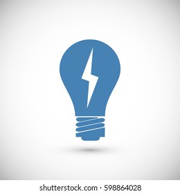 light bulb vector icon, vector best flat icon EPS 10