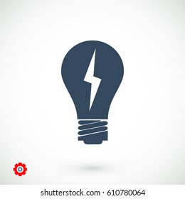 light bulb vector icon, vector best flat icon EPS 10