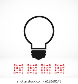 Light bulb vector icon, vector best flat icon, EPS 10