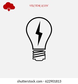 light bulb vector icon, vector best flat icon EPS 10