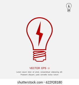 light bulb vector icon, vector best flat icon EPS 10