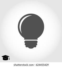 Light bulb vector icon, vector best flat icon, EPS