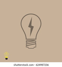 light bulb vector icon, vector best flat icon EPS 10