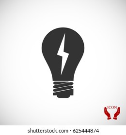 light bulb vector icon, vector best flat icon EPS 10