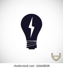 light bulb vector icon, vector best flat icon EPS 10