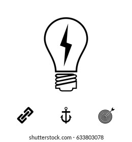light bulb vector icon, vector best flat icon EPS 10