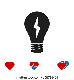light bulb vector icon, vector best flat icon EPS 10