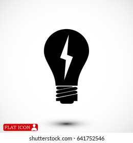 light bulb vector icon, vector best flat icon EPS 10