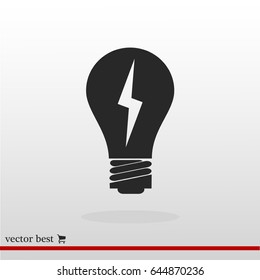 light bulb vector icon, vector best flat icon EPS 10