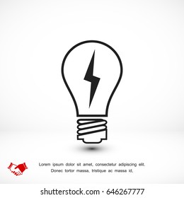light bulb vector icon, vector best flat icon EPS 10