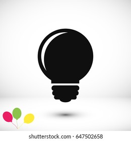 Light bulb vector icon, vector best flat icon, EPS