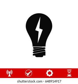 light bulb vector icon, vector best flat icon EPS 10