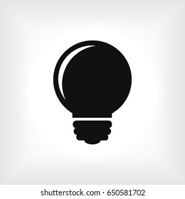 Light bulb vector icon, vector best flat icon, EPS