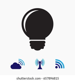 Light bulb vector icon, vector best flat icon, EPS