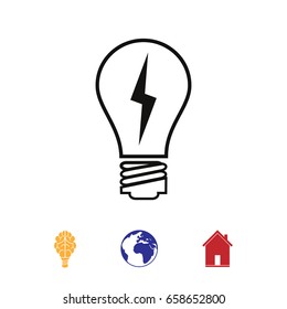 light bulb vector icon, vector best flat icon EPS 10