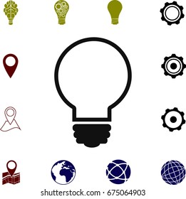 Light bulb vector icon, vector best flat icon, EPS 10