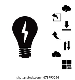 light bulb vector icon, vector best flat icon EPS 10