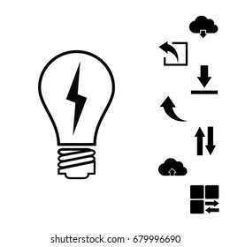 light bulb vector icon, vector best flat icon EPS 10