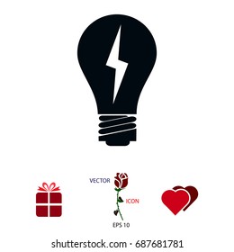 light bulb vector icon, vector best flat icon EPS 10