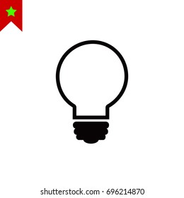 Light bulb vector icon, vector best flat icon, EPS 10