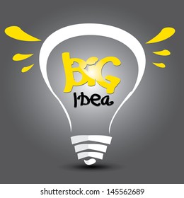 Light bulb vector icon. big idea concept