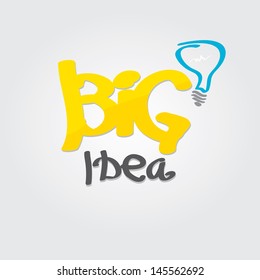 Light bulb vector icon. big idea concept