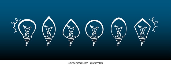Light bulb vector icon. Light bulbs.