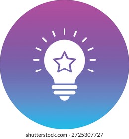 Icono de Vector de bombilla. Se puede utilizar para aplicaciones de impresión, móviles y de Web.