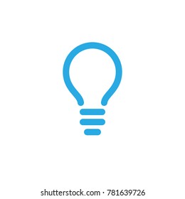 Light bulb vector icon, concept of idea