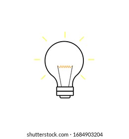 Light bulb vector icon eps 10