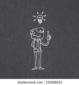 Light bulb vector icon. Eureka! 