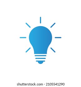 Light bulb vector icon with gradient
