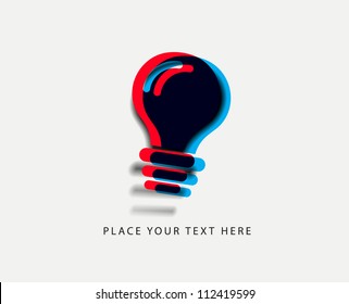 Light bulb vector icon for idea concept.