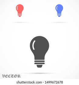 Light bulb vector icon. Light  bulb icon idea. Light bulb for  icon. idea Light bulb  10 eps. Lorem Ipsum. WEB