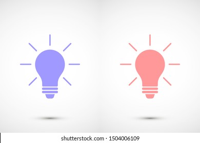 Light bulb vector icon. Light bulb icon idea. Light bulb for icon. idea Light bulb 10 eps. Lorem Ipsum. WEB