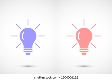 Light bulb vector icon. Light bulb icon idea. Light bulb for icon. idea Light bulb 10 eps. Lorem Ipsum. WEB