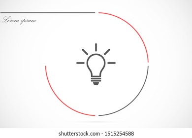 Light bulb vector icon. Light bulb icon idea. Light bulb for icon. idea Light bulb 10 eps. Lorem Ipsum. WEB