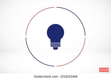 Light bulb vector icon. Light bulb icon idea. Light bulb for icon. idea Light bulb 10 eps. Lorem Ipsum. WEB