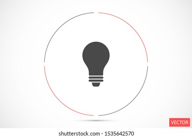 Light bulb vector icon. Light  bulb icon idea. 2