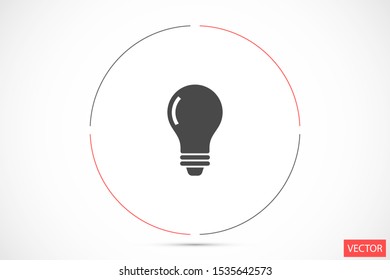 Light bulb vector icon. Light  bulb icon idea. 