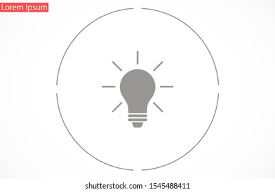 Light bulb vector icon. Light bulb icon idea. Light bulb for icon. idea Light bulb 10 eps. Lorem Ipsum. WEB