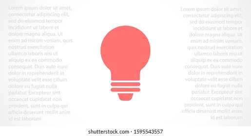 Light bulb vector icon. Light bulb icon idea. Light bulb for icon. idea Light bulb 10 eps. Lorem Ipsum. WEB