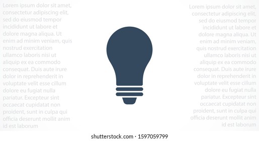 Light bulb vector icon. Light bulb icon idea. Light bulb for icon. idea Light bulb 10 eps. Lorem Ipsum. WEB