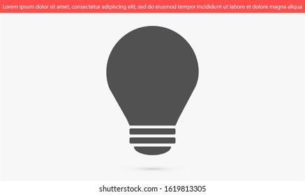 Light bulb vector icon. light bulb icon idea. light bulb for light icon. idea  