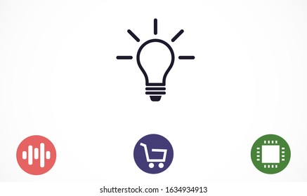 Light bulb vector icon. Light bulb icon idea. Light bulb for icon. idea Light bulb 10 eps. Lorem Ipsum. WEB