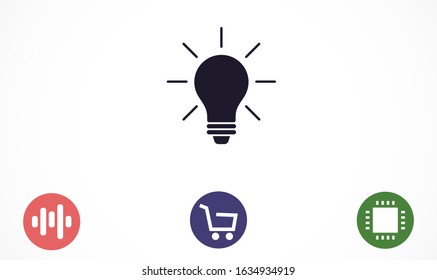 Light bulb vector icon. Light bulb icon idea. Light bulb for icon. idea Light bulb 10 eps. Lorem Ipsum. WEB
